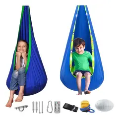 EVERSO - Hamaca Colgante Columpio Sensorial Niños Interior Y Exterio-Azul