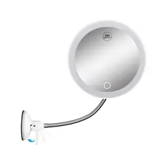 GENERICO - Espejo Led Flexible De Maquillaje Con Aumento X10 Ventosa