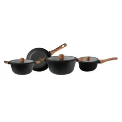 KEEP - Batería De Cocina 7 Piezas Negro Granite Line