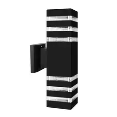 HB LEDS - Aplique Pared Doble Exterior Líneas E-27 Incluye Ampolleta Cálida