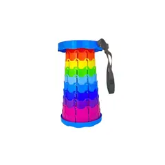 GENERICO - Asiento Plegable Azul Portátil Multicolor Con Correa