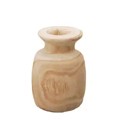 ANTICO HOME - Jarrón En Madera De Paulownia Tallada A Mano Rosa