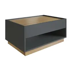 BE DESIGN - MESA DE CENTRO GRAFITO MIEL BARI CON CAJÓN