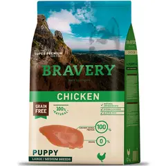 BRAVERY - ALIMENTO DE PERRO ADULTO POLLO RAZA MED-GRAN 12 KG