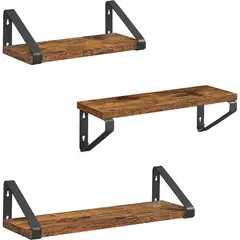 SPACEZAT - Set 3 Estanterias Repisas Flotantes Oslo Estilo Industrial