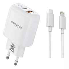 MOTOMO - Cargador De Pared Pd010 Usb A Lightning 20w Pa008