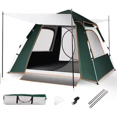 BLUEDREAMER - Tienda Automática Casa De Campaña 4 Personas Grande Camping