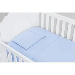 KIDSCOOL - JUEGO DE SABANAS AZUL TEJIDO 100 ALGODÓN