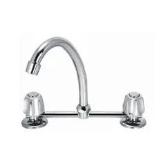 TAUMM - Llave Combinación de Lavaplatos Antonella Grifería Plateado