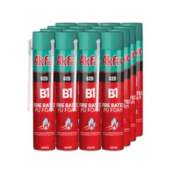 AKFIX - Caja 12 Und Espuma Poliuretano Ignifuga B1 820 750ml