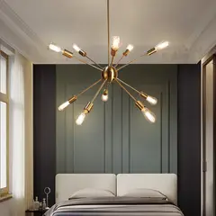 CASA BELLA - Lampara Techo Nordica Átomo 10 Luces Modelo A-10-g
