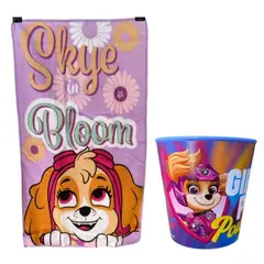 OEM - Set 2 Piezas Toalla 30x50cm Con Vaso Parvulo Skye Paw Patrol