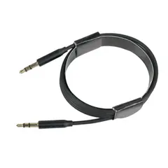 BAZUCA - Cable De Audio Auxiliar Jack 3.5mm Trenzado 1 Metro Negro