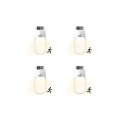 PRO OUTDOOR - PACK 4 APLIQUE LED SOLAR PARA EXTERIOR
