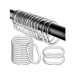 GENERICO - Argolla De Cortina Para Baño Transparente 12Und