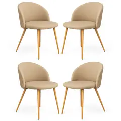 GENERICO - Pack de 4 Sillas Nordem Lino BEIGE