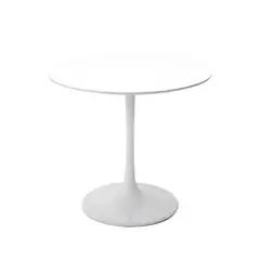 ARTIHOGAR - Mesa Tulip Redonda 80 cm Diámetro Blanca