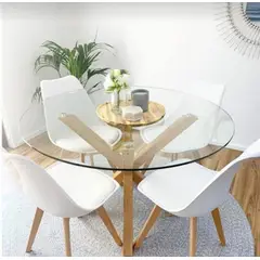 GENERICO - Comedor circular 120cm mas 6 sillas tulip