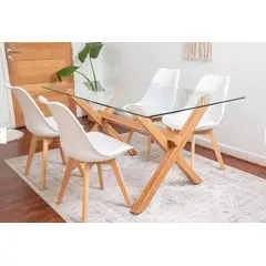 GENERICO - JUEGO COMEDOR 140X90 MAS 4 SILLAS TULIP