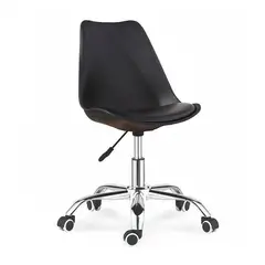 GENERICO - Silla Tulip de Escritorio con Ruedas NEGRO