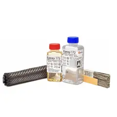 EASY EPOX - Fibra De Carbono Kit Tela Real Y Resina Epóxica Facil D Usar