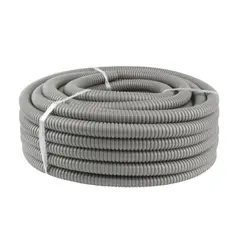 GENERICO - Conduit Extra Flexible Metalico Con PVC Gris 50MM - Rollo 20 Mts
