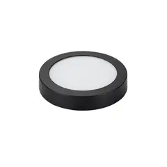 AVC - Panel Redondo LED Sobrepuesto Negro 6W Luz Neutra
