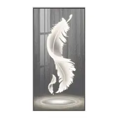 GENERICO - Cuadro Decorativo Pluma Minimalista 50x70