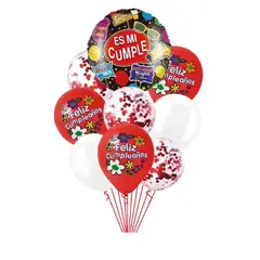 GENERICO - Globos Latex 9 Unidades Diferentes Colores
