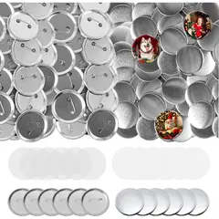 GENERICO - Pack 100 Chapitas Botones Metálicas 50mm Hogarútil