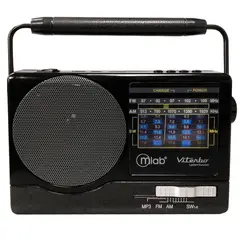 MICROLAB - Radio Portatil FM-AM Recargable Bluetooth Y Linterna Viterbo