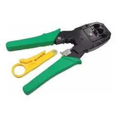 GENERICO - Crimpeadora Alicate Rj45 Rj11 + Pela Cable