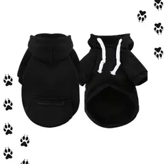 GENERICO - Poleron Negro con Capucha Talla 2XL