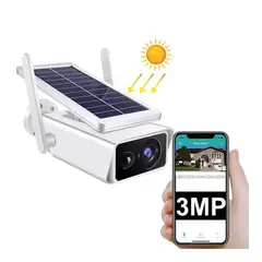 GENERICO - Cámara Exterior Solar IP Wifi FHD con micrófono y batería