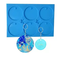 GENERICO - Molde Set 6 Placas 5cm Circulares Para Resina Epóxica
