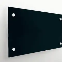 DELL ORTO - Pizarra 120x100cm - Vidrio Templado 6mm Negro