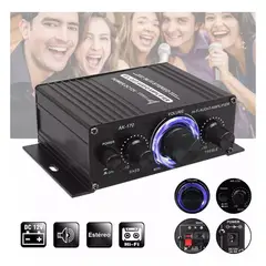 EDWINAYY - Amplificador Para Auto Coche Estéreo Audio 2 Canales Hifi