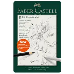 FABER-CASTELL - Lápices Grafito Pitt Graphite Matt 11 pzas