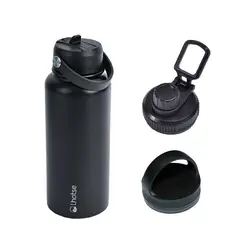 LHOTSE - Botella Térmica Hydro Negro 960ml + 2 Tapas