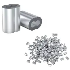 KUANGYE - Casquillo Aluminio Piolas Acero De 1/8 (3mm) 100 Unidades