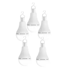 GENERICO - Pack X5 Ampolleta Led E27 Recargable Luz Emergencia Foco 9w