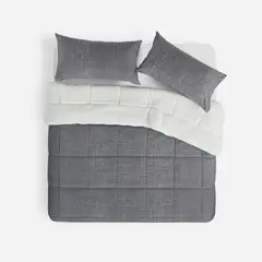 ROSEN - Plumón Alaska Sherpa Liso Gris King