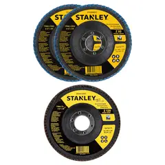 STANLEY - Set 3 discos Flap de Zirconio 115mm G80 STA4080SET