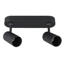 BP - Foco Sobrepuesto Arsis II XL 2 Luces Negro Mate