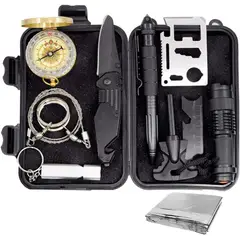 GENERICO - Kit Herramientas De Supervivencia Camping 10 En 1