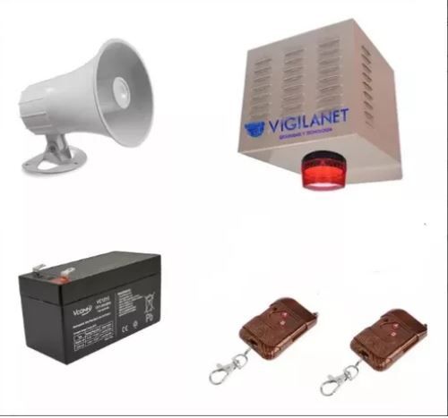 Alarma Comunitaria 20w 2 Tonos +batería + 2 Controles