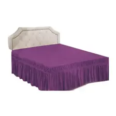 GENERICO - Faldón de cama - Faldones para base cama King MORADO…