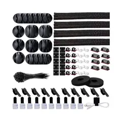 GENERICO - Kit Organizador De Gestión De Cables De 173 Piezas