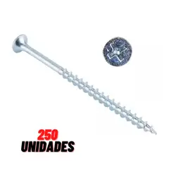 GENERICO - Tornillo Volcanita Rosca Madera CRS Zinc 8 x 2 1/2 x 250 Unidades
