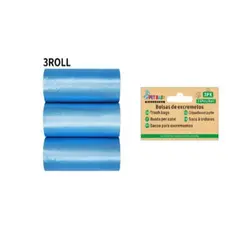 GENERICO - Bolsas de Excremento Para Perros 3Rollos Azul